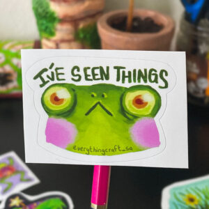 seen things frog sticker