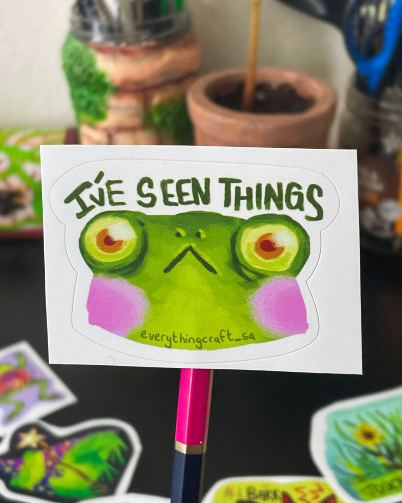 seen things frog sticker