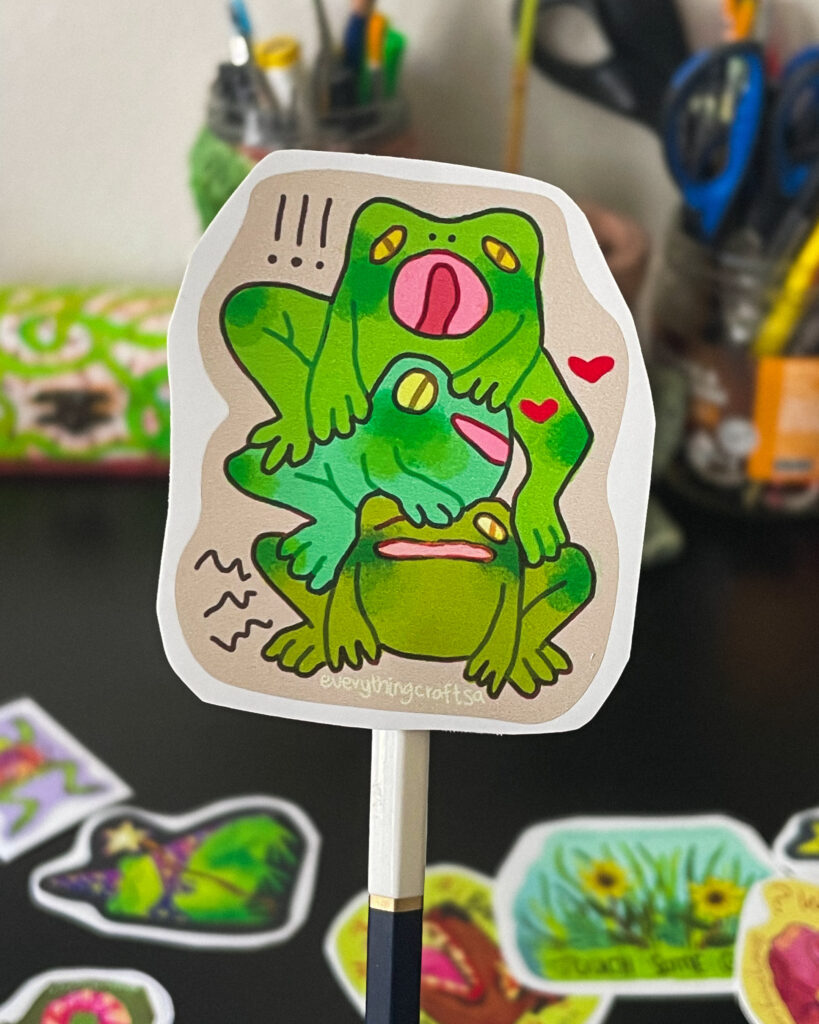 frog stack sticker